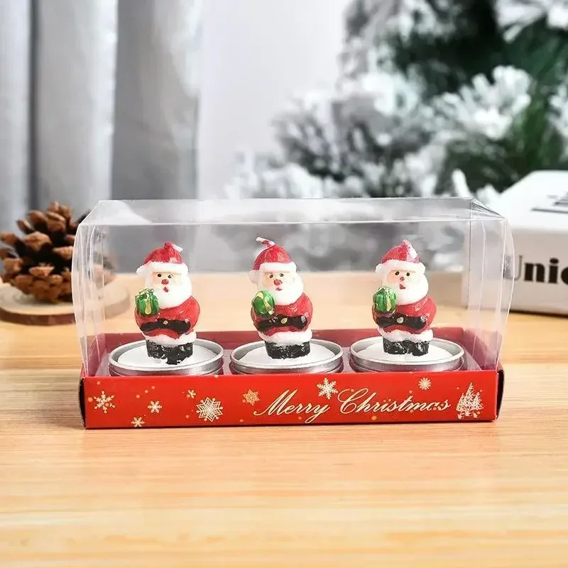 3pcs Creative Christmas Snowman Gingerbread Man Christmas Candle Aromatherapy Gift Set Home Decoration Birthday Gifts - Image 4