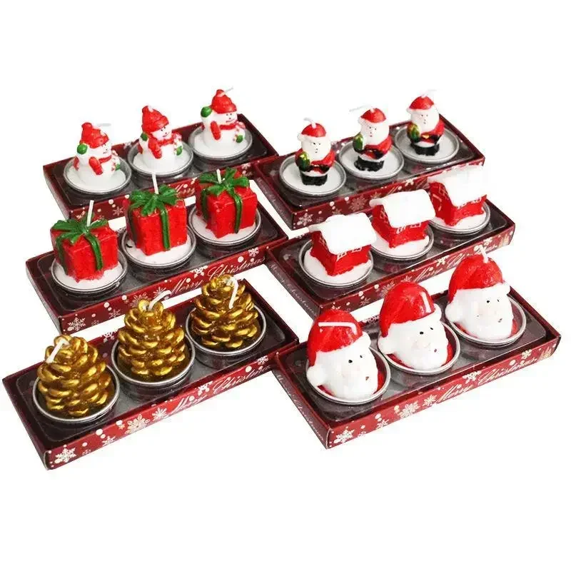 3pcs Creative Christmas Snowman Gingerbread Man Christmas Candle Aromatherapy Gift Set Home Decoration Birthday Gifts - Image 6