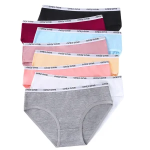 3pcs Pure Cotton Mid Waist Briefs Womens Sexy Basic Type Panties Girls Comfort Underpants Female Sport Underwears Lady Pantys