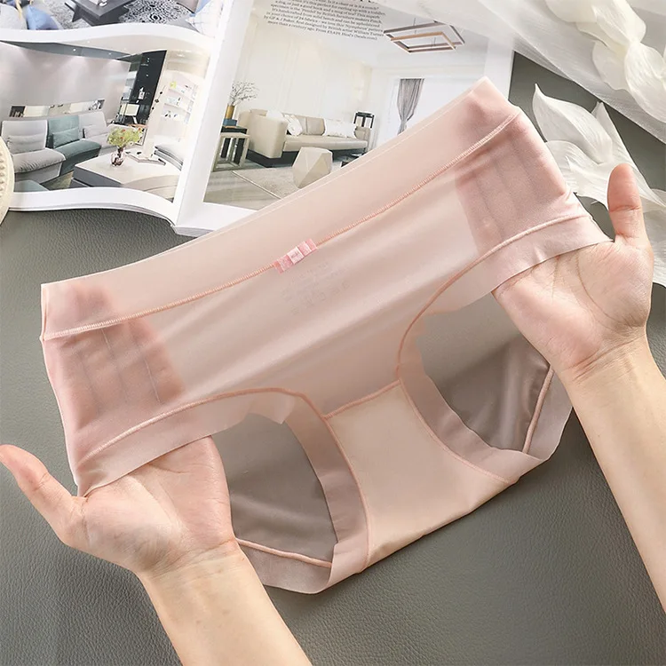 3pcs Ultra-thin Panties Summer Women Sexy Soft Underpant Solid Briefs Traceless Female Comfort Stretch Lingeries Black Underwear - Image 3