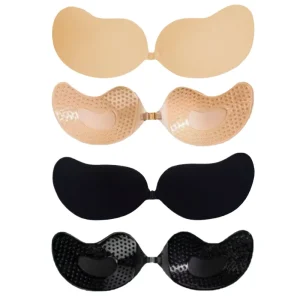 3pcs Women Invisible Push Up Bra Backless Strapless Bra Seamless Front Closure Bralette Underwear Silicone Self-Adhesive Bra Pad
