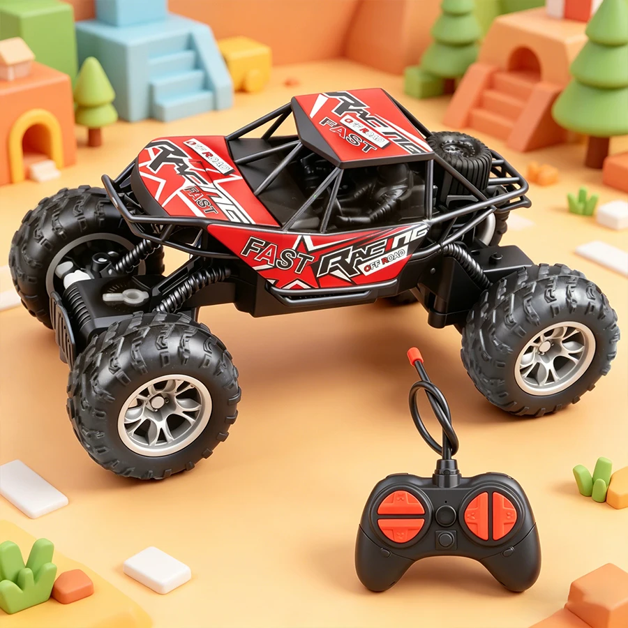 4-Way Remote Control Car with Lights, Anti-Slip Rubber Tires, Outdoor Off-Road Climbing Toy Car Model for Kidsren and Boys - Image 5