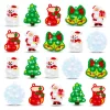 5-20 Pcs Christmas Themed Finger Press Bubble Keychains Christmas Communion Party New Year Carnival Party Favor Gift Bag Filling