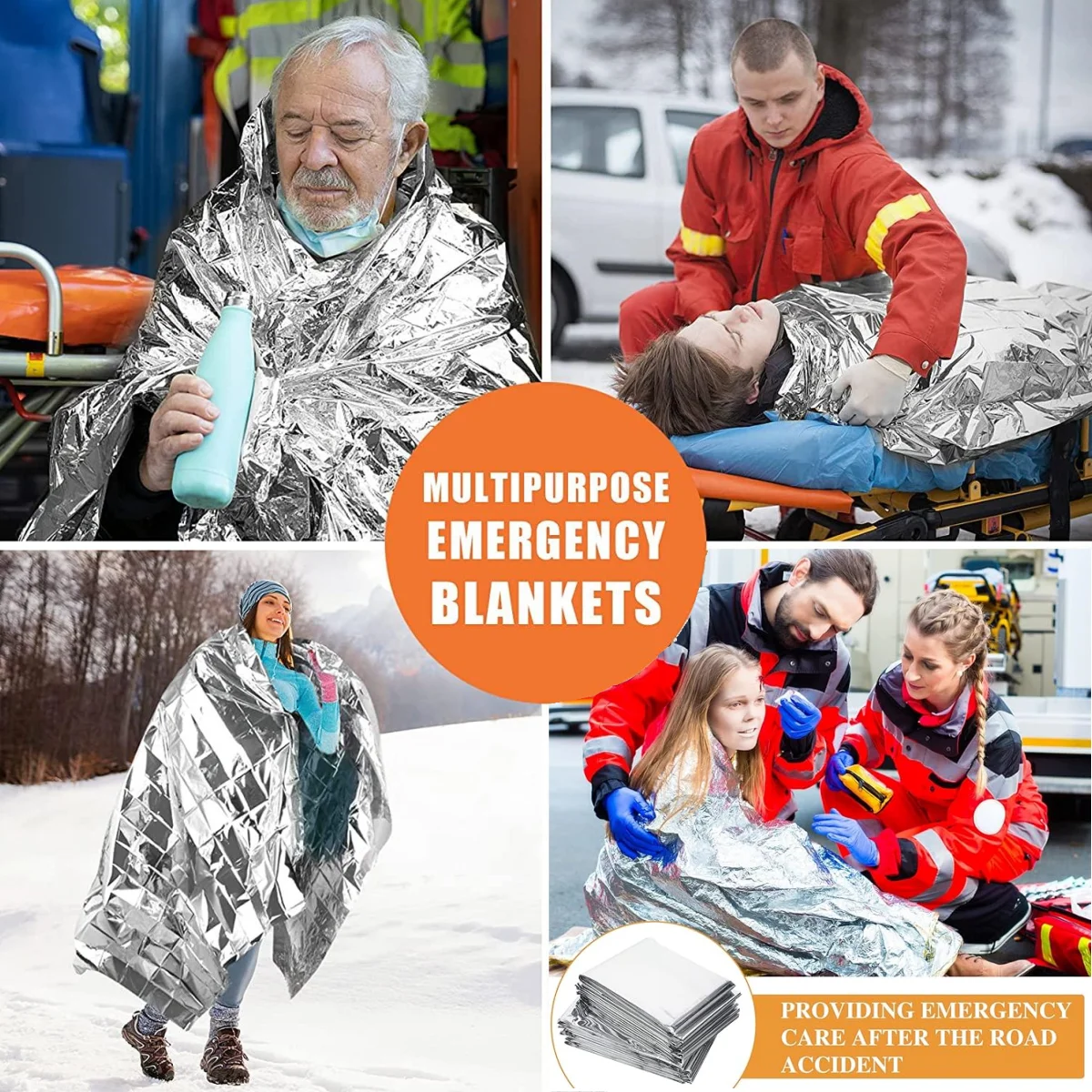 5-30Pc Outdoor Emergency Gold-Sliver Survival Blanket Waterproof First Aid Rescue Curtain Foil Thermal Military Blanket130X210Cm - Image 5