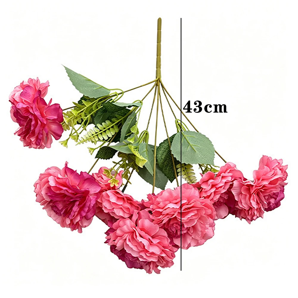 5 Heads Artificial Peony Bouquet Fake Silk Flowers Wedding Home Party Decor Bridal Flower Arrangement DIY Arch Table Centerpiec - Image 6