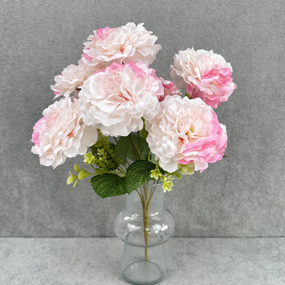 5 Heads Artificial Peony Bouquet Fake Silk Flowers Wedding Home Party Decor Bridal Flower Arrangement DIY Arch Table Centerpiec - Image 5