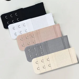 5-Pack Bra Extender Clips - Extended Two-Row Buckle Design, Comfortable Adjustable Elastic Non-Slip Shoulder Straps, Bra Back Buckle Extender Clips