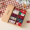 5 Pairs Christmas Socks Gift Box Set,2 Styles Xmas Socks,Christmas Eve Party Favors New Year Holiday Souvenir Present