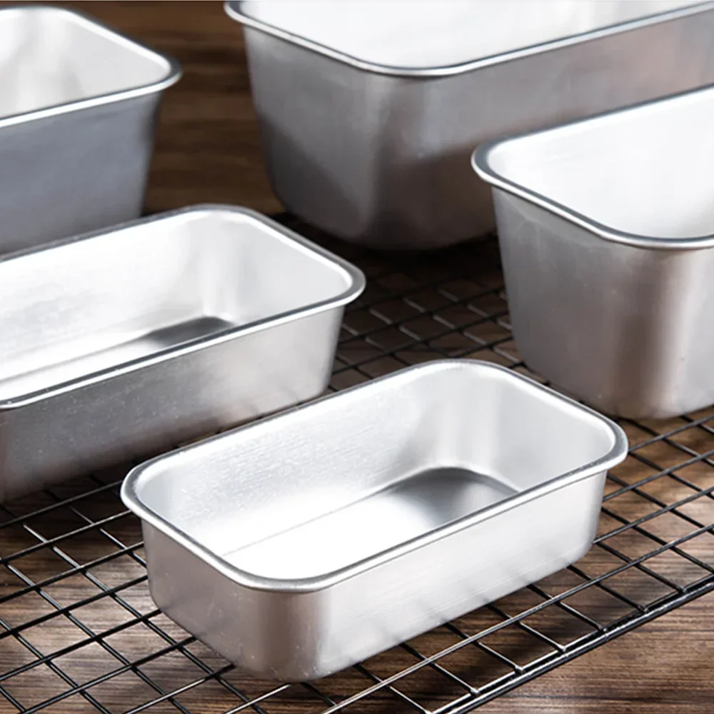 5 Size Aluminium Loaf Pan Rectangle Baking Cake Mold Bread Tin Tray Non-Stick Cheese Box Brownie Pastry Decorating Tools Gadgets - Image 3