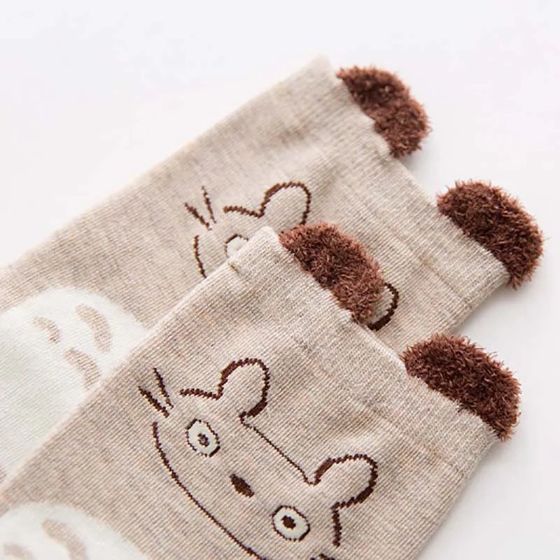 5 pairs lot pack women socks The New arrival Stereo ear cartoon animals happy funny cotton cute socks Feather yarn socks - Image 5