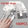 50/100PCS Foil Nail Wraps Gel Nail Polish Remover Foil Wraps for Nails Soak Off Gel Remover with Cotton Pad Removing Nail Polish
