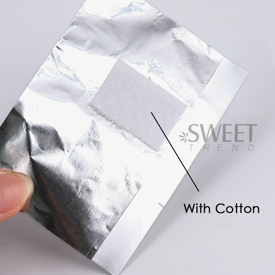 50/100pcs Immersion Remover Aluminum Foils For Nails With Cotton Pad Polish Removal Cleaning Wraps Manicure Care Tools Supplies - Image 3