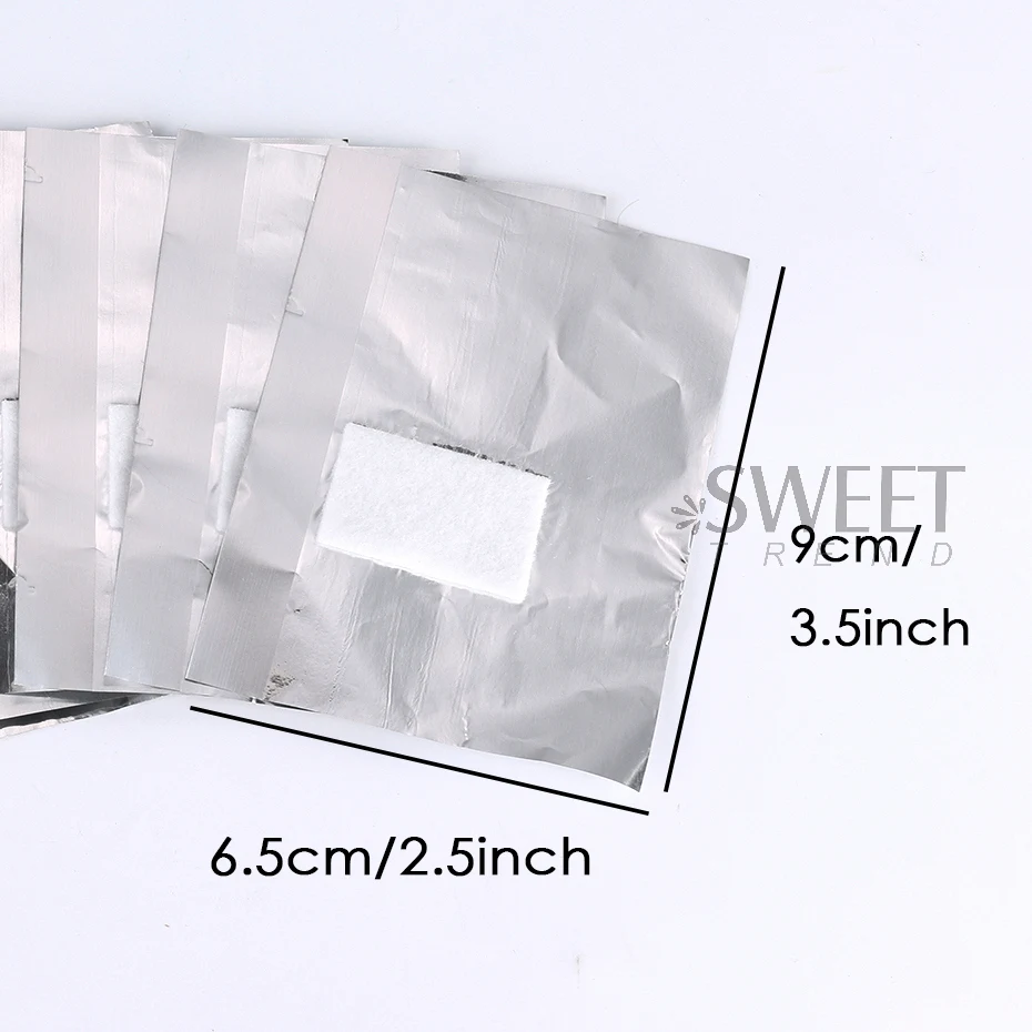 50/100pcs Immersion Remover Aluminum Foils For Nails With Cotton Pad Polish Removal Cleaning Wraps Manicure Care Tools Supplies - Image 4