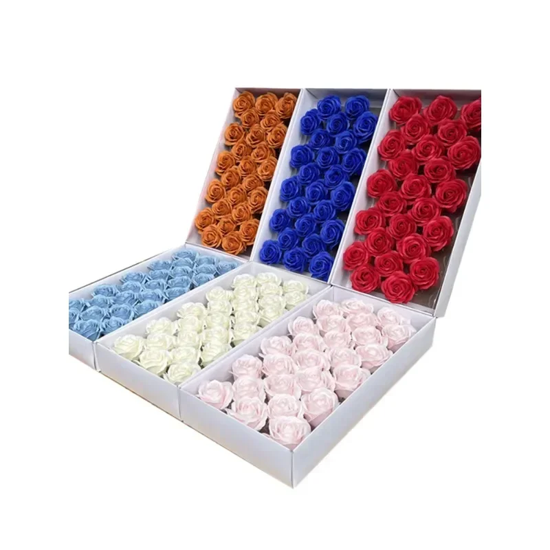 50Pc Triple-Layer Handmade Rose Bouquet Soap Long-Lasting Fragrance Floral Gift 2026 Latest Design