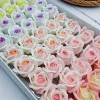 50Pcs 5cm Artificial Roses Soap Flowers Home Valentine's Wedding Decora Festival Teddy Bear Rose Bridal Bouquet Accessories