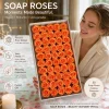 50Pcs Artificial Soap Rose Flower Heads Red 4.5cm Scented Floral DIY Bouquet Wedding Valentines Day Mothers Gift Home Decor