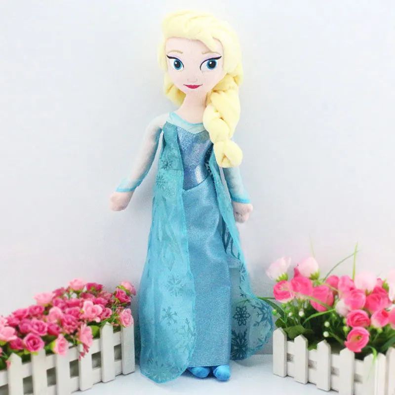 50cm Anime Frozen The Plush Princess Anna Kawaii Doll Snow Queen Princess Anna Elsa Soft Stuffed Toys Gifts For Girls Birthday - Image 6