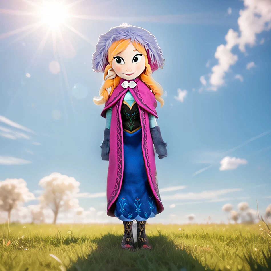 50cm Anime Frozen The Plush Princess Anna Kawaii Doll Snow Queen Princess Anna Elsa Soft Stuffed Toys Gifts For Girls Birthday - Image 3