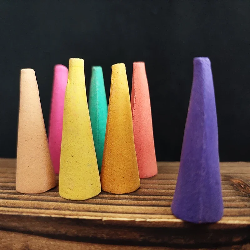50pcs Natural Oversize Backflow Incense Cone 25 Minutes Mixed Scents Reflux Tower Incense Sandalwood Aromatherapy - Image 3