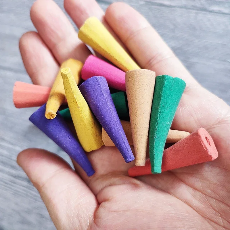 50pcs Natural Oversize Backflow Incense Cone 25 Minutes Mixed Scents Reflux Tower Incense Sandalwood Aromatherapy - Image 5