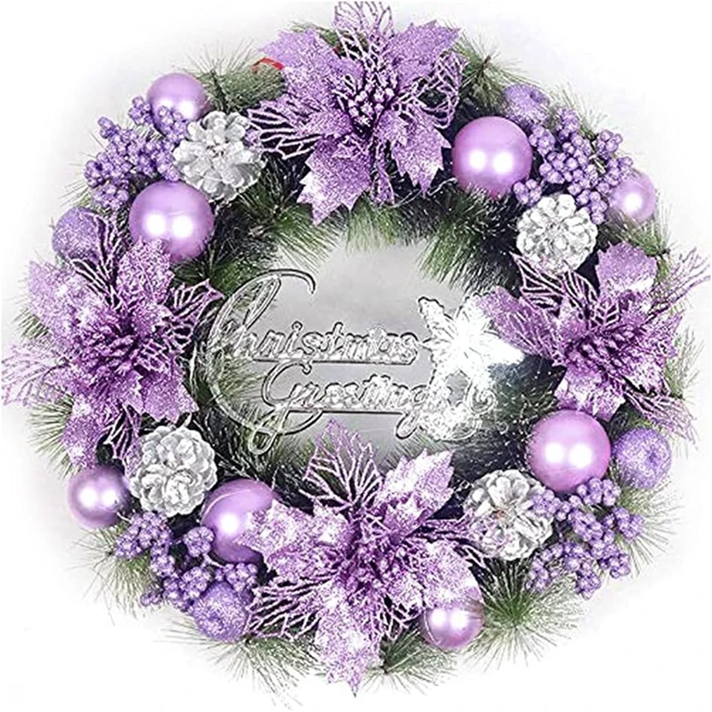 5/10Pcs Christmas Decoration Artificial Flowers Hanging Christmas Tree Pendant for Home Decor Party New Year Ornament Accessory - Image 5