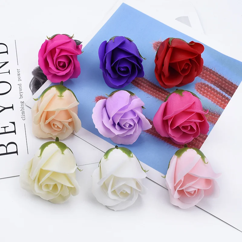 5/10Pcs Scented Soap Flowers Home Room Wedding Decor Teddy Bear of Roses Bridal Accessories Valentine's Day Artificial Flowers - Image 4
