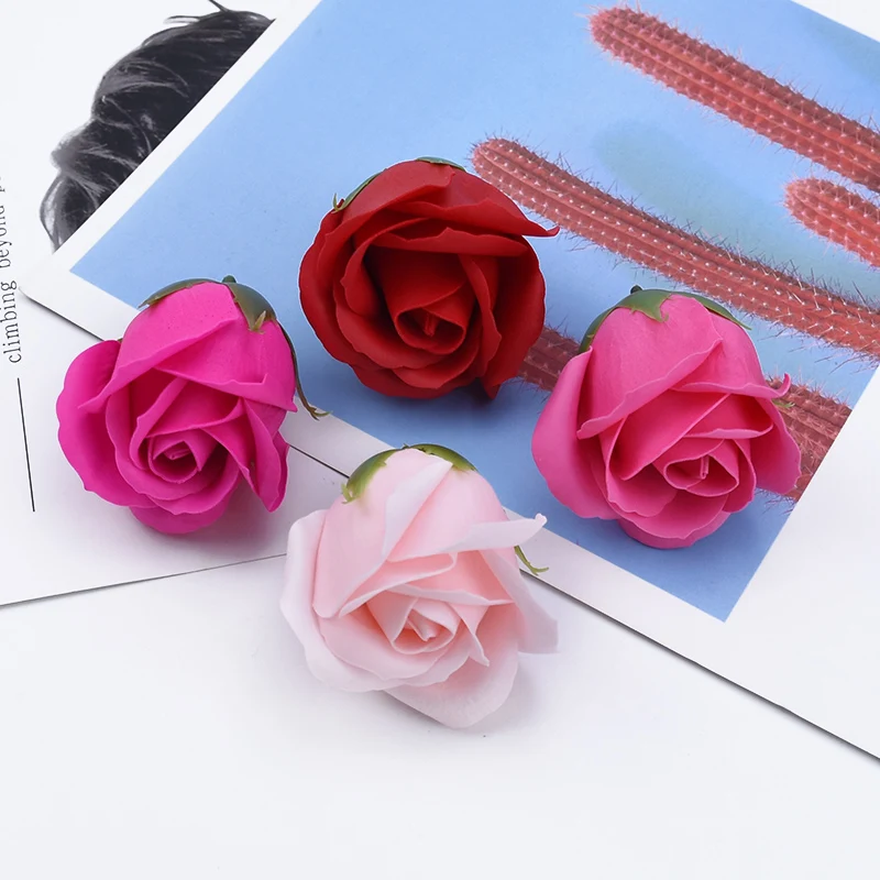 5/10Pcs Scented Soap Flowers Home Room Wedding Decor Teddy Bear of Roses Bridal Accessories Valentine's Day Artificial Flowers - Image 5