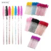 5/50 PCS Crystal Brush Eyelash Extension Supplies Kit Lash Spoolies Brushes Micro Swab Brushes Mascara Wand Eyelash Extension