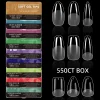 550PCS Soft Gel Nail Tips Full Cover False Nail Tips for Acrylic Nail Extensions Short Almond Transparent Artificial Nails