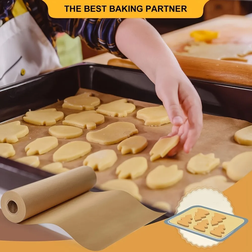 5/8/10/20m Parchment Paper Baking Sheets Non-Stick Precut Baking Liners for Oven Air Fryer Grilling Mat Steaming Bread Cookies - Image 2