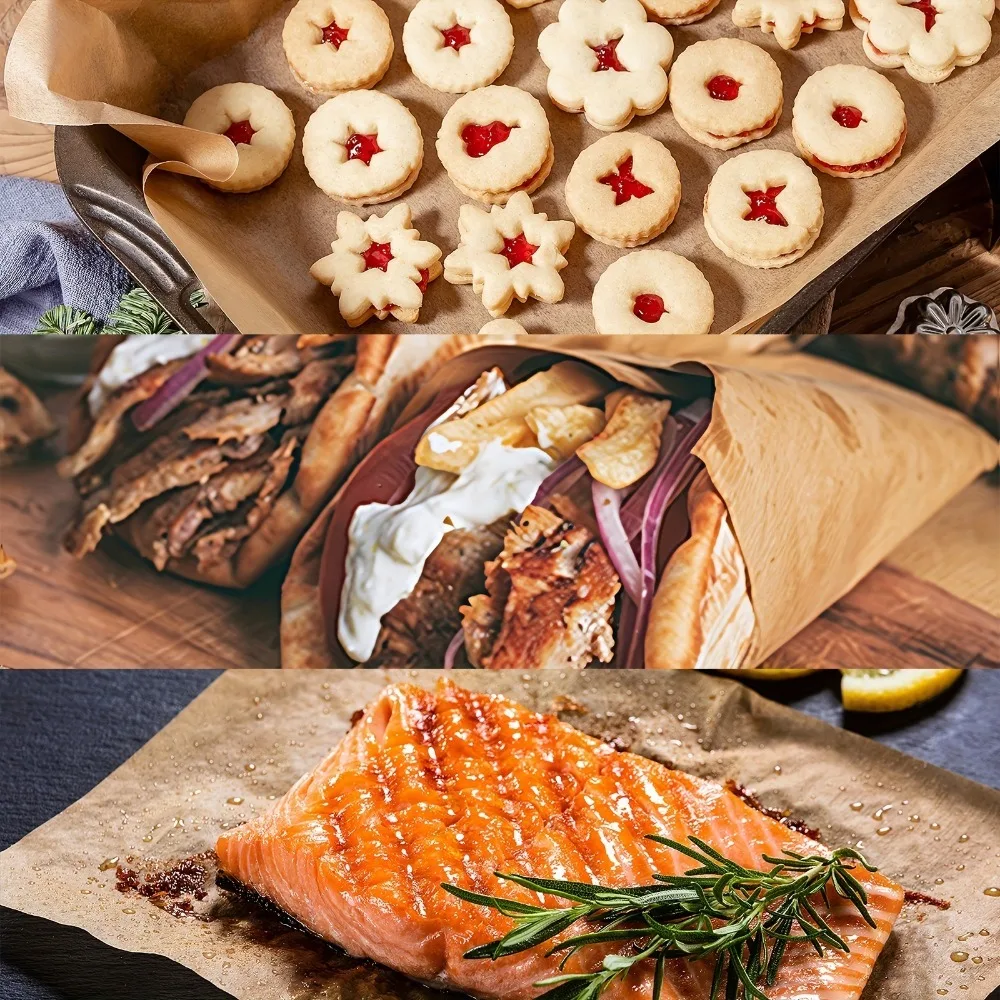 5/8/10/20m Parchment Paper Baking Sheets Non-Stick Precut Baking Liners for Oven Air Fryer Grilling Mat Steaming Bread Cookies - Image 3