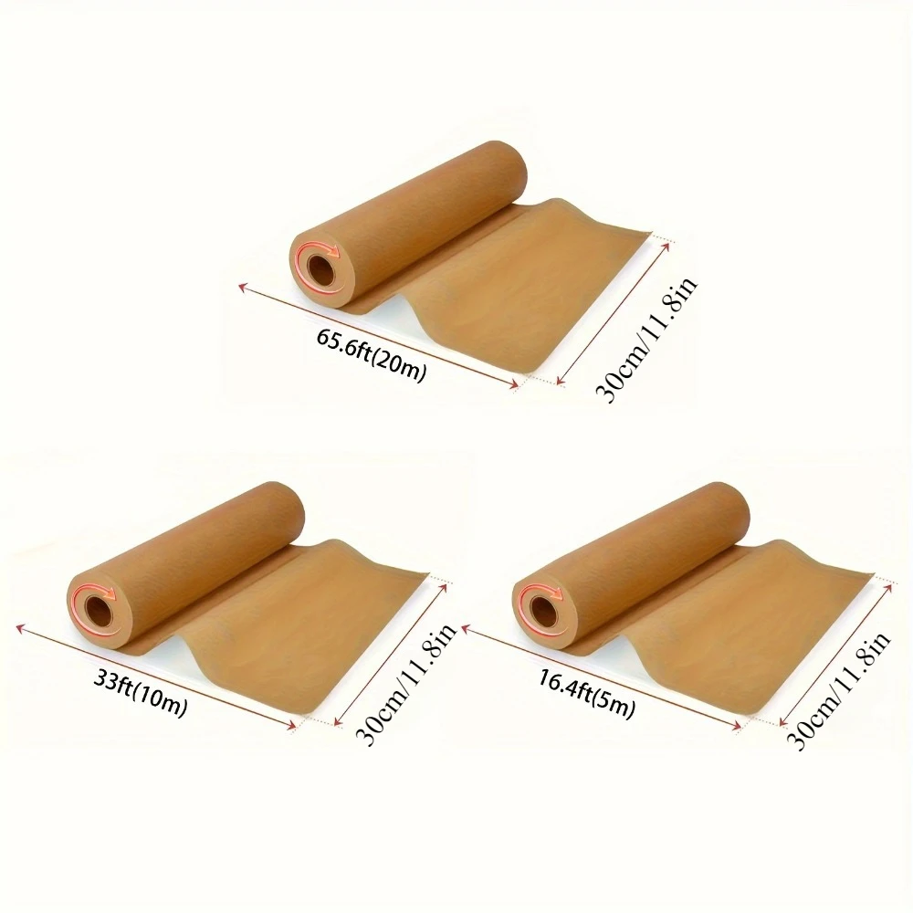 5/8/10/20m Parchment Paper Baking Sheets Non-Stick Precut Baking Liners for Oven Air Fryer Grilling Mat Steaming Bread Cookies - Image 6