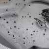 5D Luxury Star Nail Stickers for Nail Art Stars Black Silver Nail Decals Gilding Hollow Out Five-Pointed Nail Art Design Slider