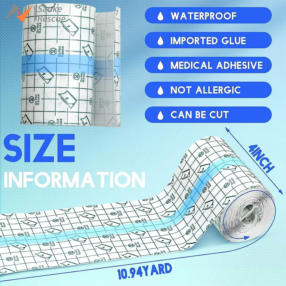 5M Waterproof PU Film for Tattoo Aftercare Protective Skin Healing Bandages Tape Medicinal Wound Dressing Medical Adhesive Tape - Image 6