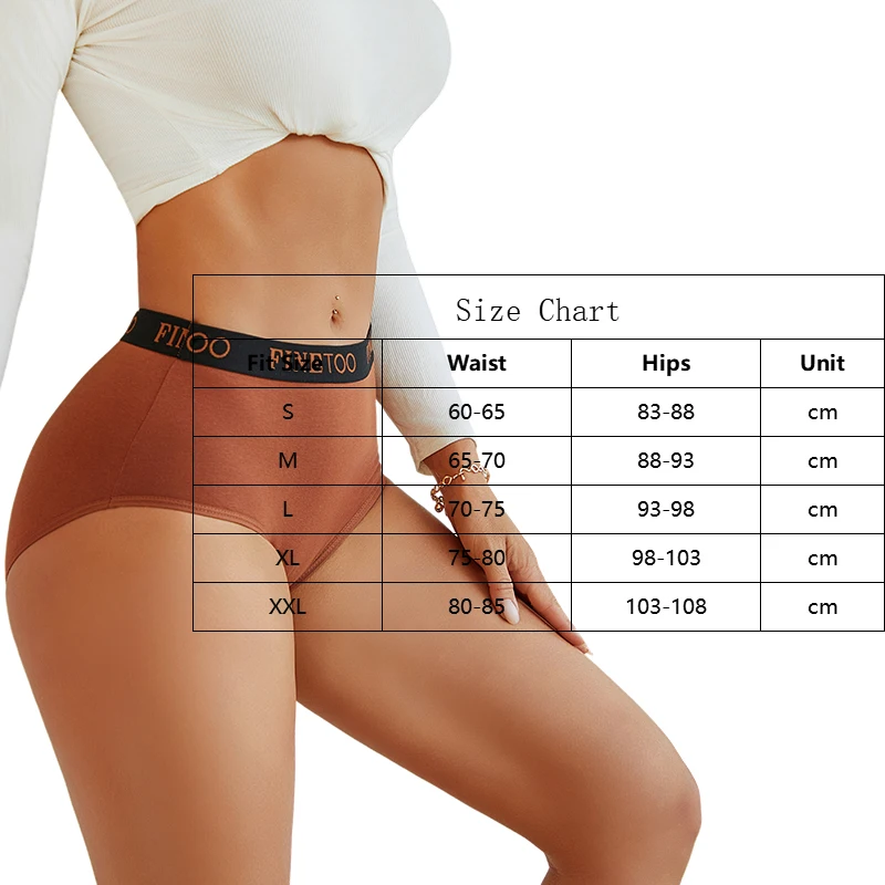 5Pcs/Set Women's Cotton High Waist Briefs Seamless Plus Size Panties Breathable Stretch Underwears Female Soft Lingerie Finetoo - Image 6