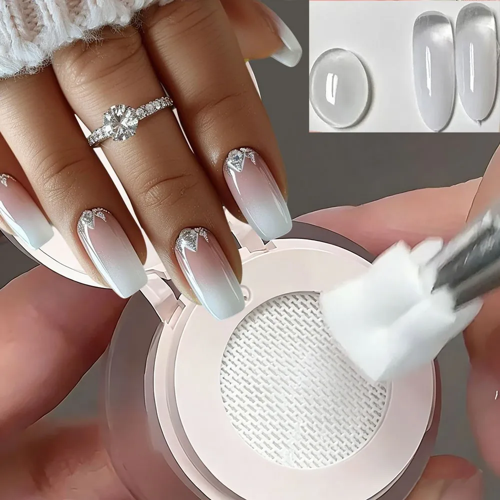5ml White Cushion Ombre Painting Nail Gel No Wipe Gradient Patting Gel Polish Ombre ,Aura, Blush & Blend Manicure Gel Polish #2g