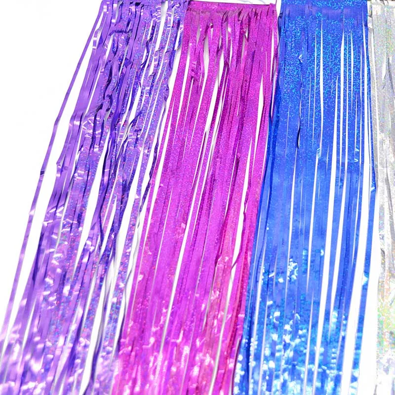 5pcs 10*100cm Tinsel Foil Fringe Door Window Curtain Birthday Party Decor Photo Backdrop Background Wedding Decorations Supplies - Image 4