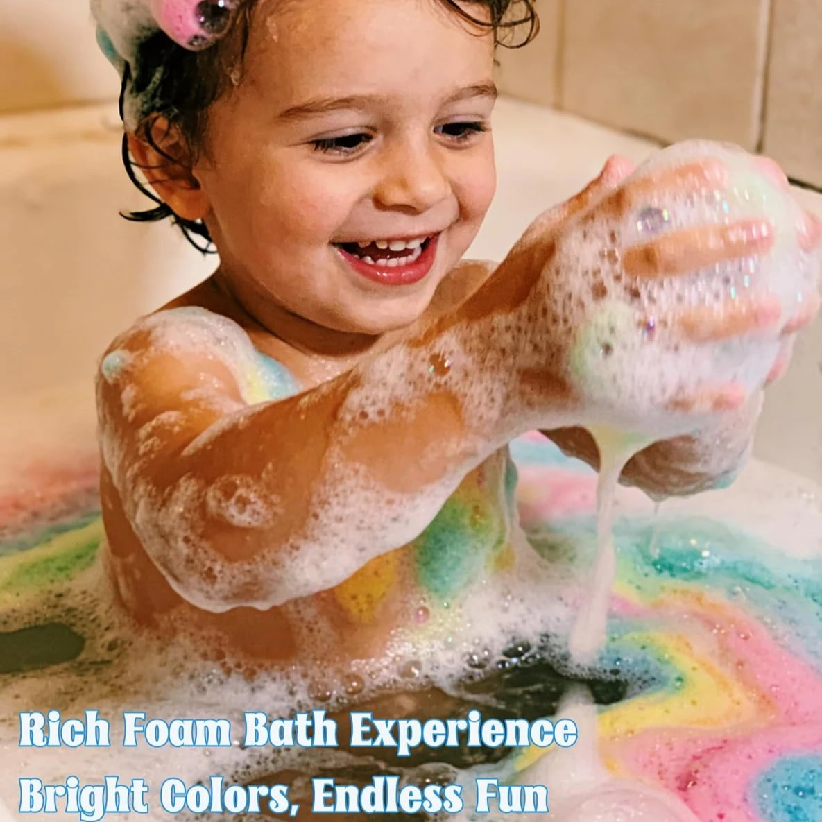 6-12PCS Kids Bath Bombs Natural Mega Bubbles Surprise Ocean Toys Gift Set Skin Friendly Bathing Kit for Boys and Girls - Image 2