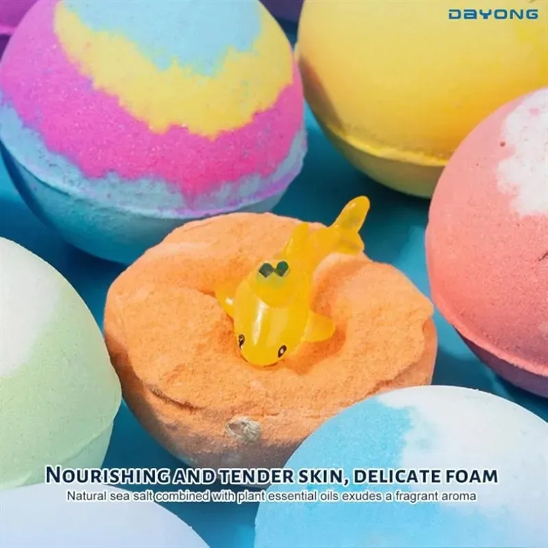 6-12PCS Kids Bath Bombs Natural Mega Bubbles Surprise Ocean Toys Gift Set Skin Friendly Bathing Kit for Boys and Girls - Image 5