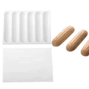 6 - Cavity Eclair Puff Silicone Mold Long Strip Puff Mold Dessert Baking Mold Pastry Mold Kitchen Silicone Bakeware Long Strip