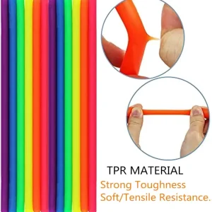 6 Pack Stretchy String Noodles Sensory Fidgets Toys Resistance Squeeze Strengthen Arms Stress Reliever Toys for Kids Adults