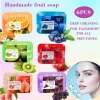 6 Sets of Fruit Flavored Handmade Soap, with 6 Different Flavors to Choose From, Including Sweet Orange, Blueberry, Kiwi, Etc.