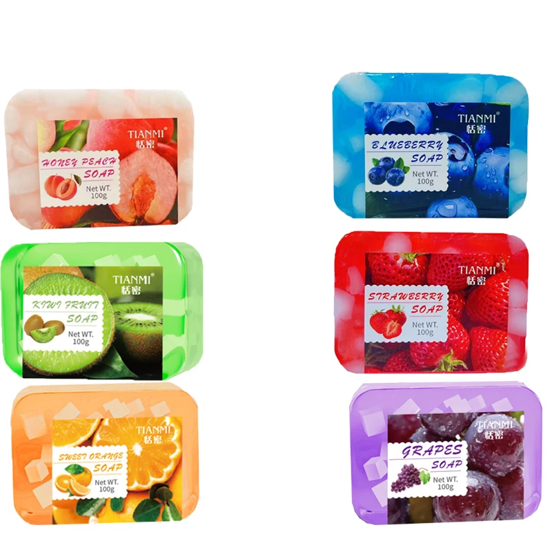 6 Sets of Fruit Flavored Handmade Soap, with 6 Different Flavors to Choose From, Including Sweet Orange, Blueberry, Kiwi, Etc. - Image 3