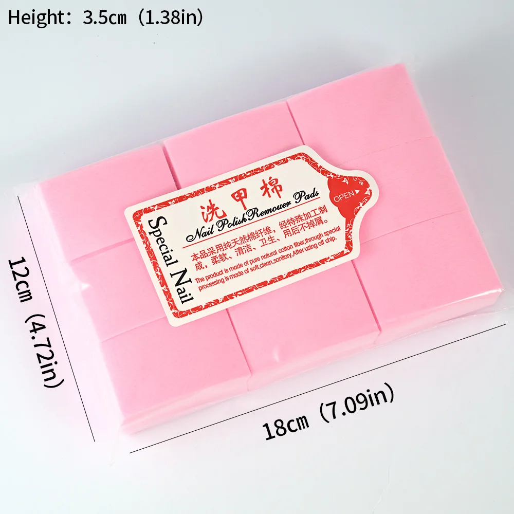 600Pcs/Pack Lint-Free Cotton Pads 5-Colors Disposable Nail Polish Remover Wipes for UV Gel Beauty Makeup Manicure Clean Paper 1 - Image 6