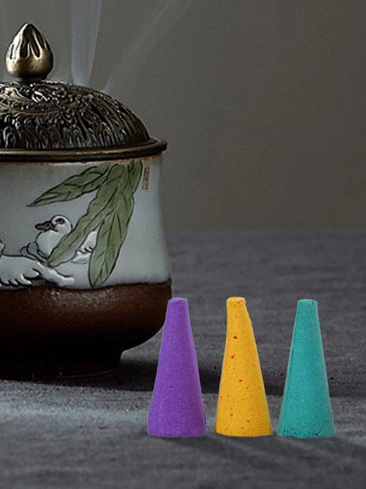 60Pcs Incense Cones Colorful Fragrance Incense Cones Anxiety Relief Natural Scents Cones for Living Room Bedroom - Image 6