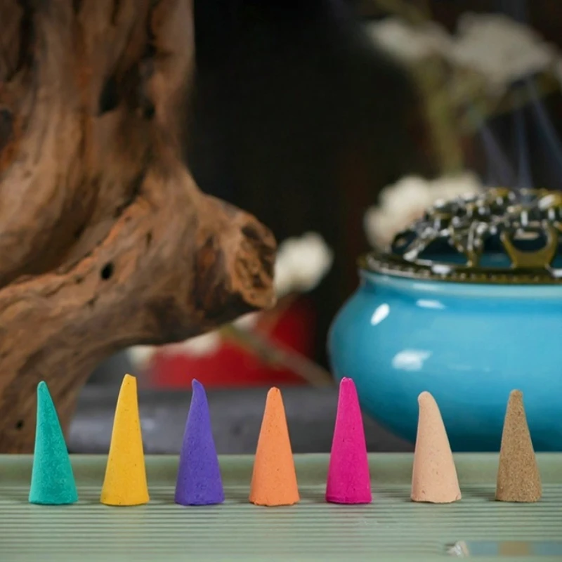 60Pcs Natural Incense Cones Mixed Flavor Backflow Insence Floral Lavender Sandalwood Yoga Meditation Tea Room Home Decorations - Image 5