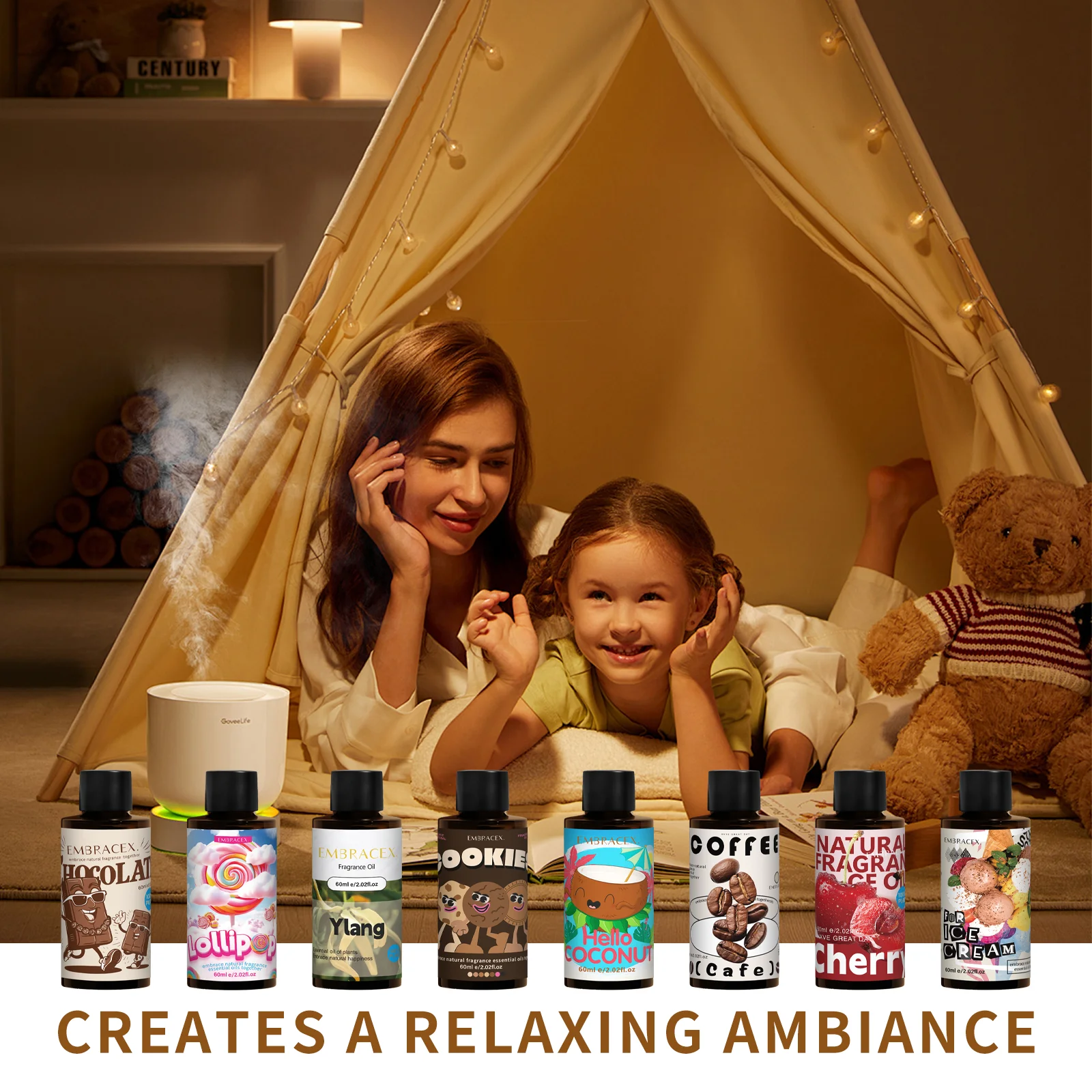 60ml Gingerbread Man Fragrance Oil Cozy Winter Scent Humidifier Diffuser Oil Candle Making Christmas Gift Car Air Freshener - Image 5