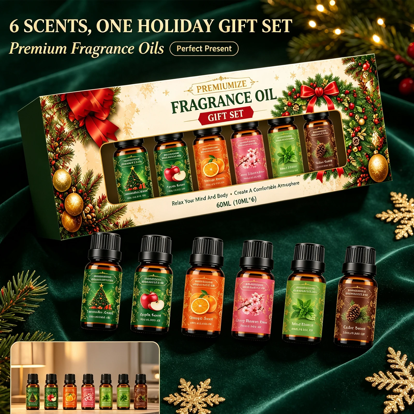 60ml Sandalwood Essential Oil for Candle Making Soap Making Diffusers Aromatherapy Long-Lasting Fragrance Oil Christmas Gift Set - Image 2