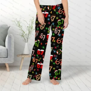 67 Styles: Christmas Pajama Pants – Fun, Festive Casual Wear; Comfortable Unisex Christmas Loungewear (Milk Silk Fabric)