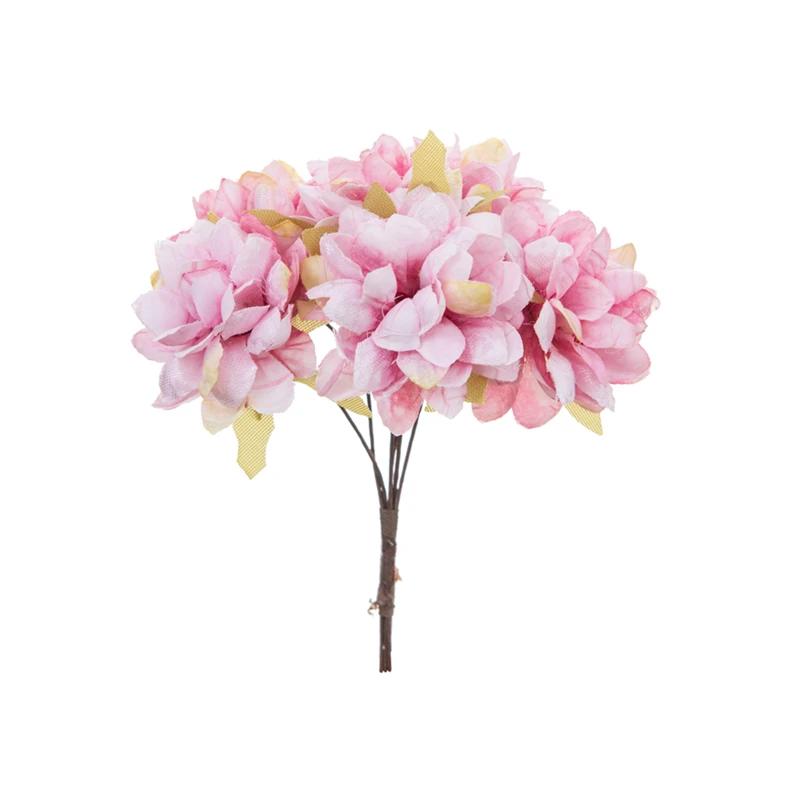 6Pcs 11Cm Artificial Flowers Silk Mini Carnation Wedding Handicraft Wreath Accessories Christmas Diy Home Decortion Scrapbooking - Image 6